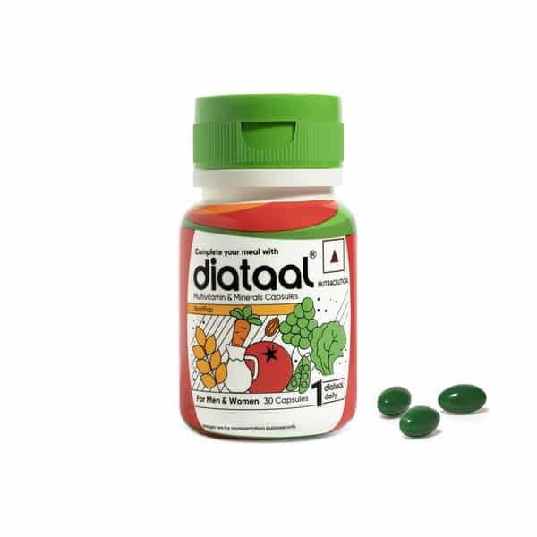 Diataal Nutripop Multivitamin & Minerals Capsules | Unisex | 30 Capsules - Buy One Get One