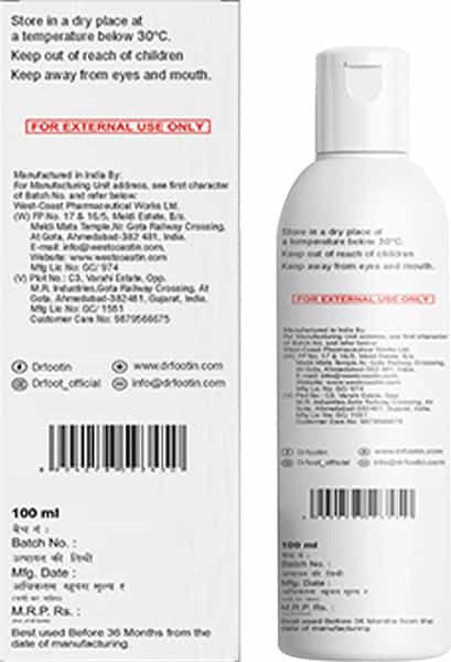 Dr Foot Foot Wash With Tea Tree Oil Menthol 100Ml