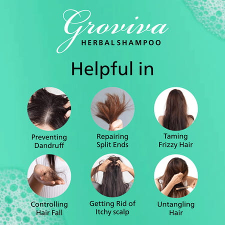 Groviva Herbal Shampoo 300 Ml (Pack Of 2)