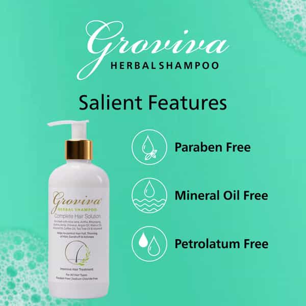 Groviva Herbal Shampoo 300 Ml (Pack Of 2)