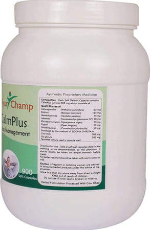 Ayur Champ Calmplus - 900 Capsules Pack Of 2