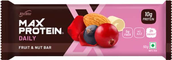 Ritebite Max Protein Daily - Fruit & Nut 50G Bar - Pack Of 1