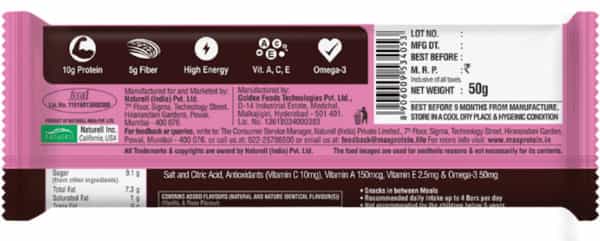 Ritebite Max Protein Daily - Fruit & Nut 50G Bar - Pack Of 1
