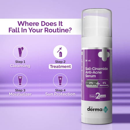 The Derma Co Sali-Cinamide Anti-Acne Face Serum With 2% Salicylic Acid & 5% Niacinamide