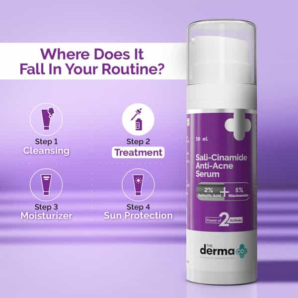 The Derma Co Sali-Cinamide Anti-Acne Face Serum With 2% Salicylic Acid & 5% Niacinamide
