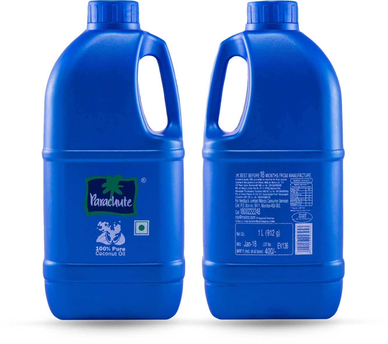 Buy PARACHUTE 100 PURE COCONUT OIL 1 LITRE JAR Online & Get Upto 60