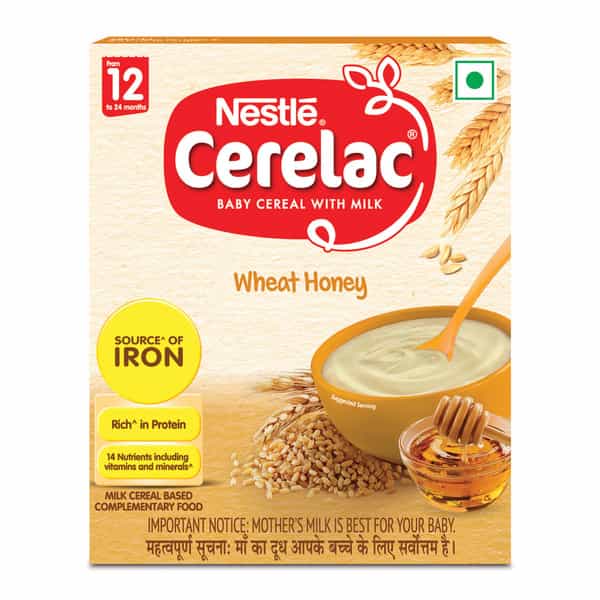 Nestle Cerelac Baby Cereal With Milk Wheat Honey From 12 To 24 Months Stage 4 Box Of 300Gm