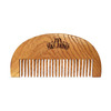 Man Arden Pure Neem Wooden Pocket Size Beard Comb With Premium Faux Leather Pouch