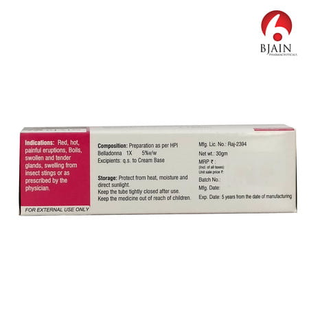 Bjain Belladona Homeopathic Cream - 30gm