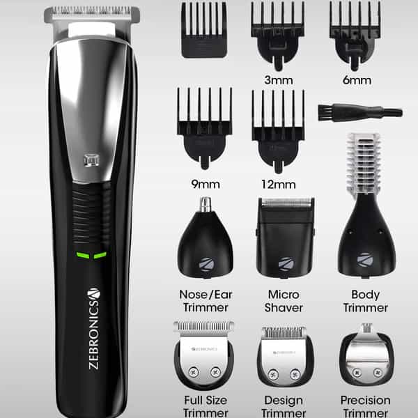 Zebronics Zeb-Ht103 Corded/Cordless Trimmer With Upto 90 Min Power Backup(Blue+Grey)