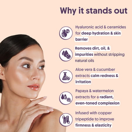 Aravi Organic Hydrating Barrier Repair Face Wash | Deep Cleansing Formula - 100ml