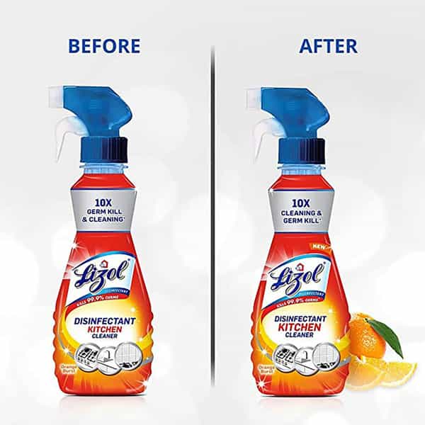 Lizol Kitchen Power Cleaner Liquid Spray 450 Ml