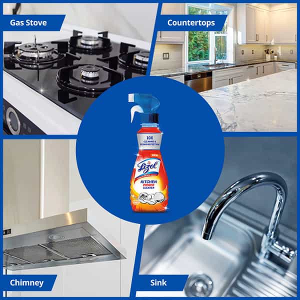 Lizol Kitchen Power Cleaner Liquid Spray 450 Ml