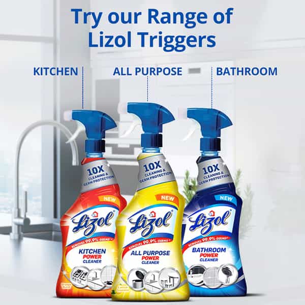 Lizol Kitchen Power Cleaner Liquid Spray 450 Ml