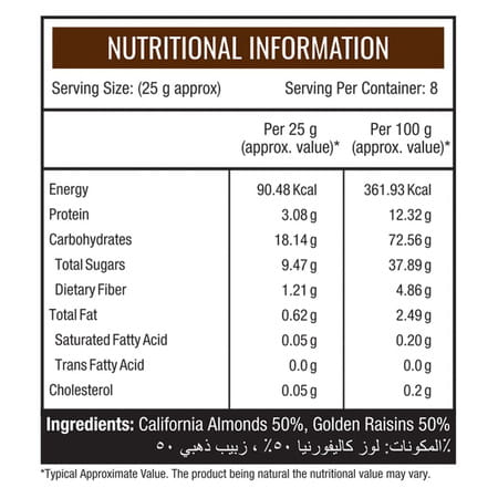 Nourishvitals Almonds And Raisins Mix 200 G