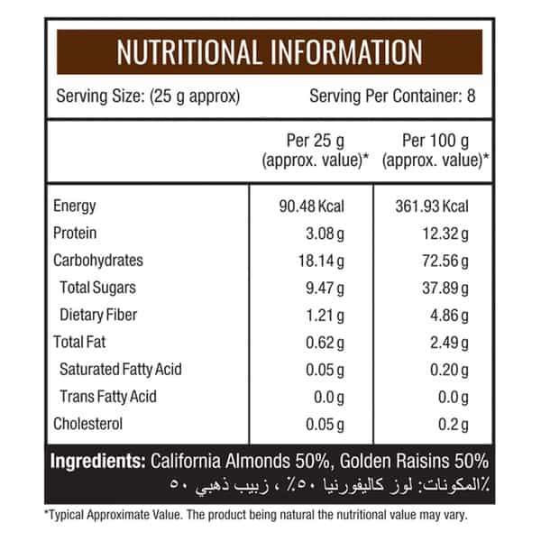 Nourishvitals Almonds And Raisins Mix 200 G