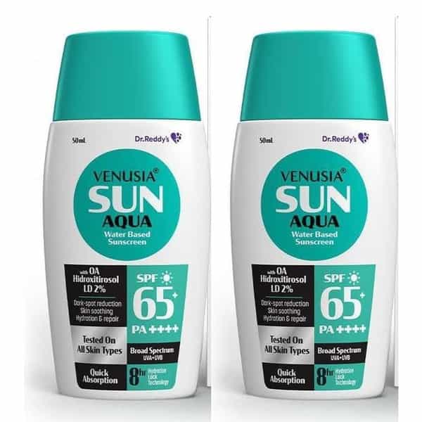 Venusia Sunscreen - Spf 65 Pa++++ Aqua Water Based || Uva Uvb Protection |50 Ml X Pack Of 2 (100 Ml)