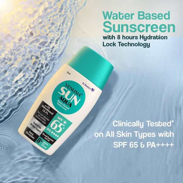 Venusia Sunscreen - Spf 65 Pa++++ Aqua Water Based || Uva Uvb Protection |50 Ml X Pack Of 2 (100 Ml)