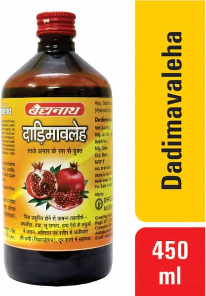 Baidyanath Asli Ayurved Dadimavaleha Syrup With Pomegranate Immunity Booster 450 Ml