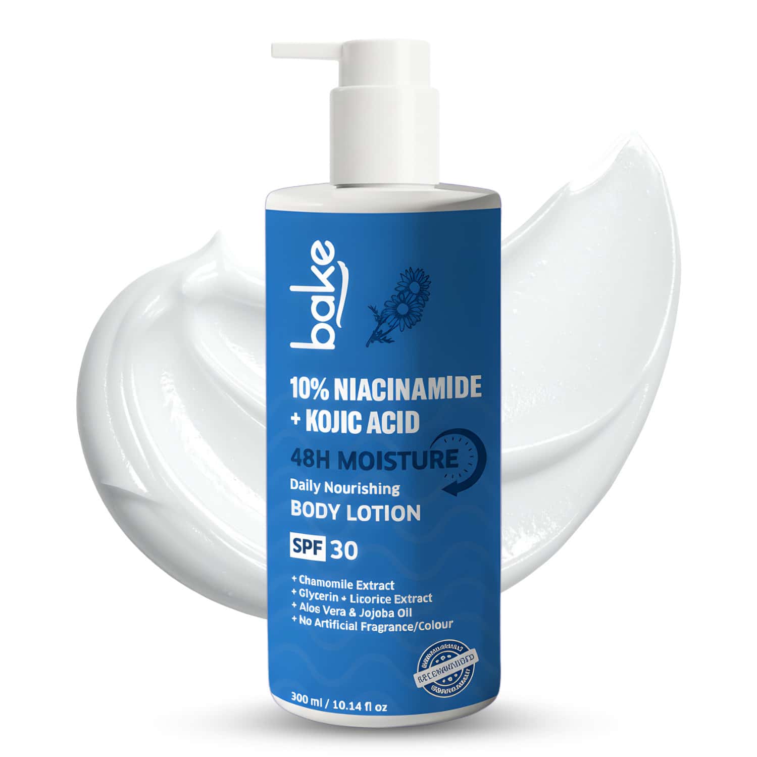 Bake 10% Niacinamide + Kojic Acid Body Lotion With Spf 30 & 48h Moisture For Even Tone (300ml)