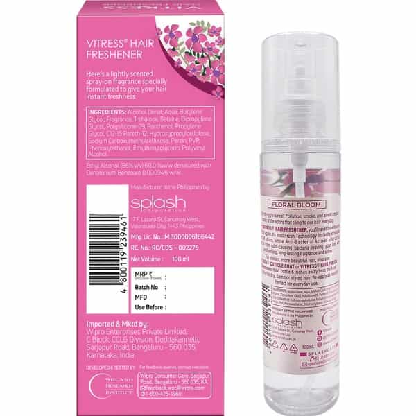Vitress Hair Freshener Floral Bloom Hair Spray - 100Ml