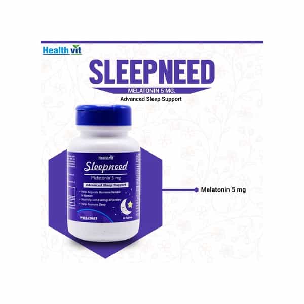 Healthvit Sleepneed Melatonin 5 Mg Advanced Sleep Support - 60 Tablets