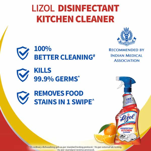 Lizol Power Kitchen Cleaner Bottle Of 450 Ml