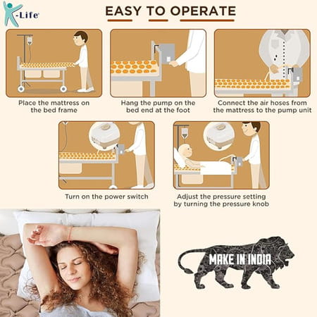 K-Life Air Bed Medical Mattress For Bed Sores Patients Back / Lumbar Support 1 Nos