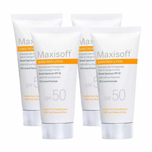 Maxisoft Sunscreen Lotion Spf 50 | Oil Control Formula | 50 Ml | Pack Of 2
