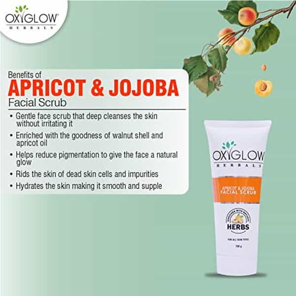 Oxyglow Herbals Apricote & Jojoba Scrub 100 Gram
