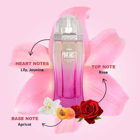 Ossa Pink Mist Eau De Parfum Floral And Fruity Notes | For Women | 100ml