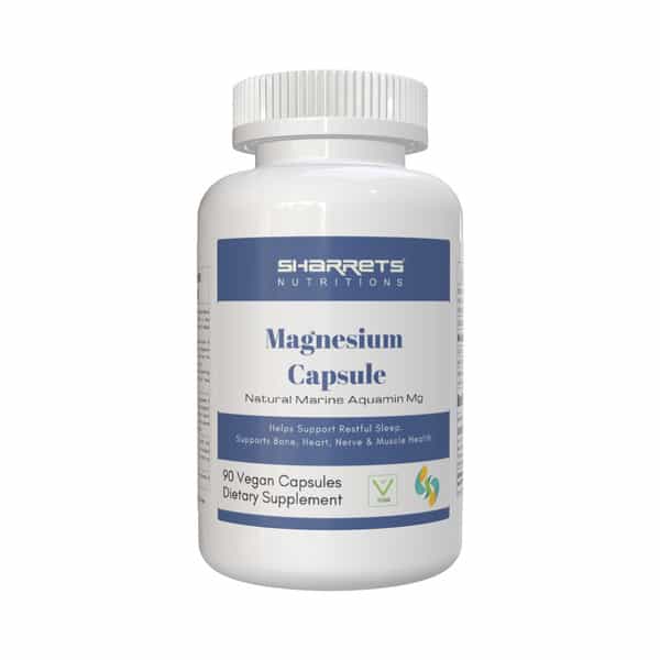 Sharrets Natural Marine Magnesium Vegan Supplement | Gluten Free - Pack Of 3 | 90 Units Each