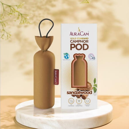 Auracam Gold Standard Camphor Pod Cone (Sandalwood) - Set Of 2