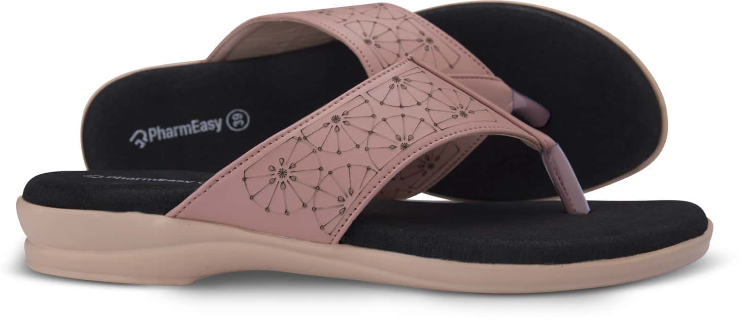Pharmeasy Orthopaedic And Diabetic Slippers -Sandy Beige-Uk4 - Women