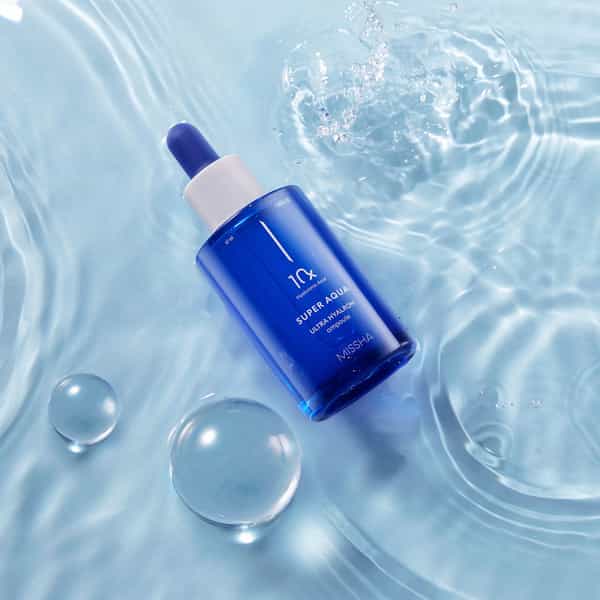 Missha Super Aqua Ultra Hyalron Ampoule - Hyaluronic Acid Formula - Intense Hydration - 47Ml