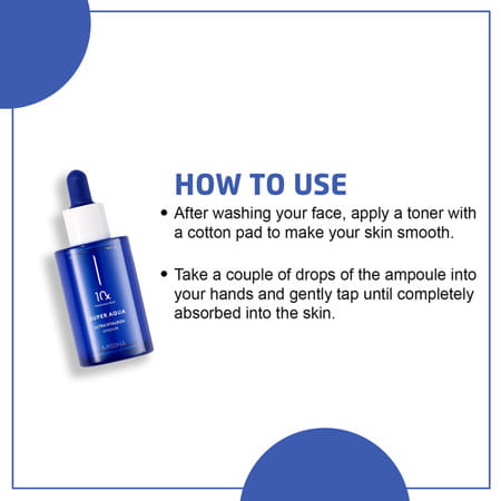 Missha Super Aqua Ultra Hyalron Ampoule - Hyaluronic Acid Formula - Intense Hydration - 47ml