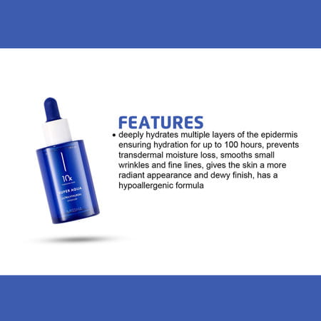 Missha Super Aqua Ultra Hyalron Ampoule - Hyaluronic Acid Formula - Intense Hydration - 47ml