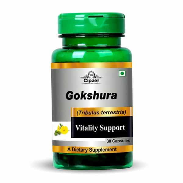 Cipzer Gokshura Capsules | Natural Stamina & Strength Booster| Supports Energy | 30 Capsules