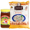Dabur Honey Bottle Of 1Kg With Free Worth 95 Rupees India Gate Basmati Everyday Rice Of 1Kg Packet