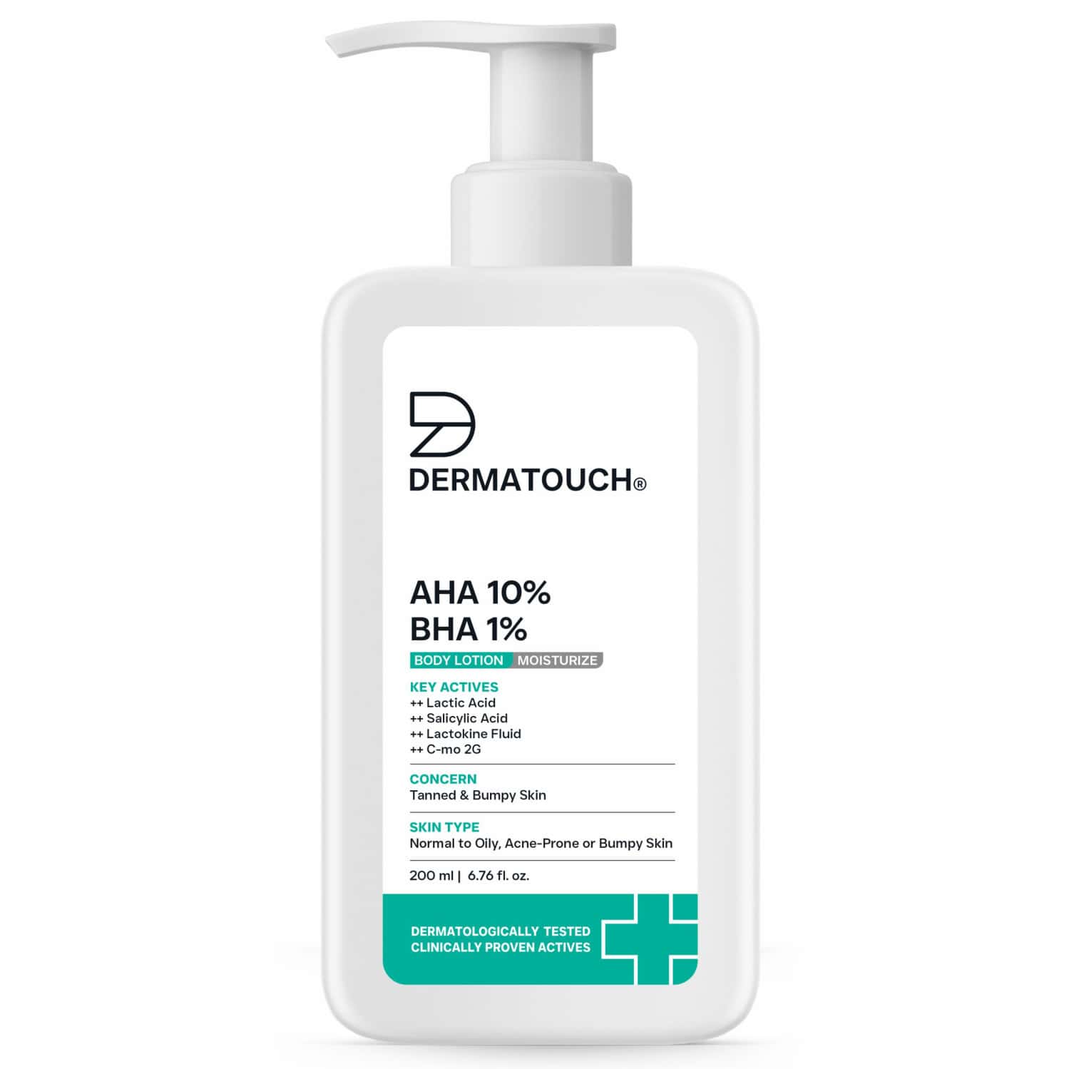 Dermatouch Aha 10% Bha 1% Body Lotion For Men & Women - Suitable For All Skin Types 200 Ml