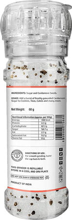 Lunn Cardamom Sugar With Grinder 60g Each (Pack Of 2)