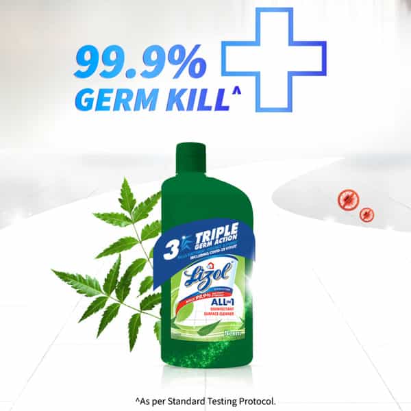 Lizol Disinfectant Floor Cleaner (Neem) - 975Ml