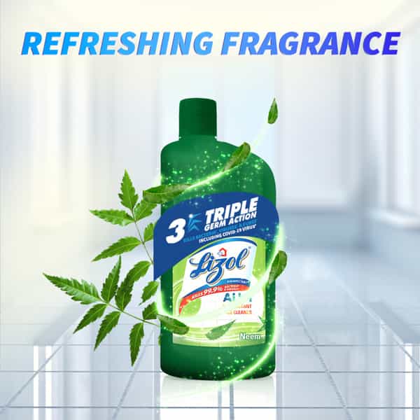Lizol Disinfectant Floor Cleaner (Neem) - 975Ml