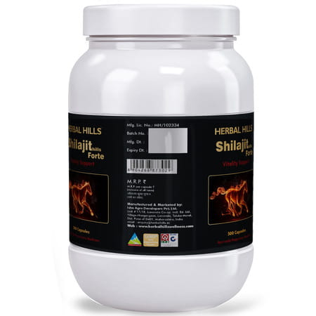 Herbal Hills Shilajit Forte Strength And Overall Wellbeing 500 Capsules