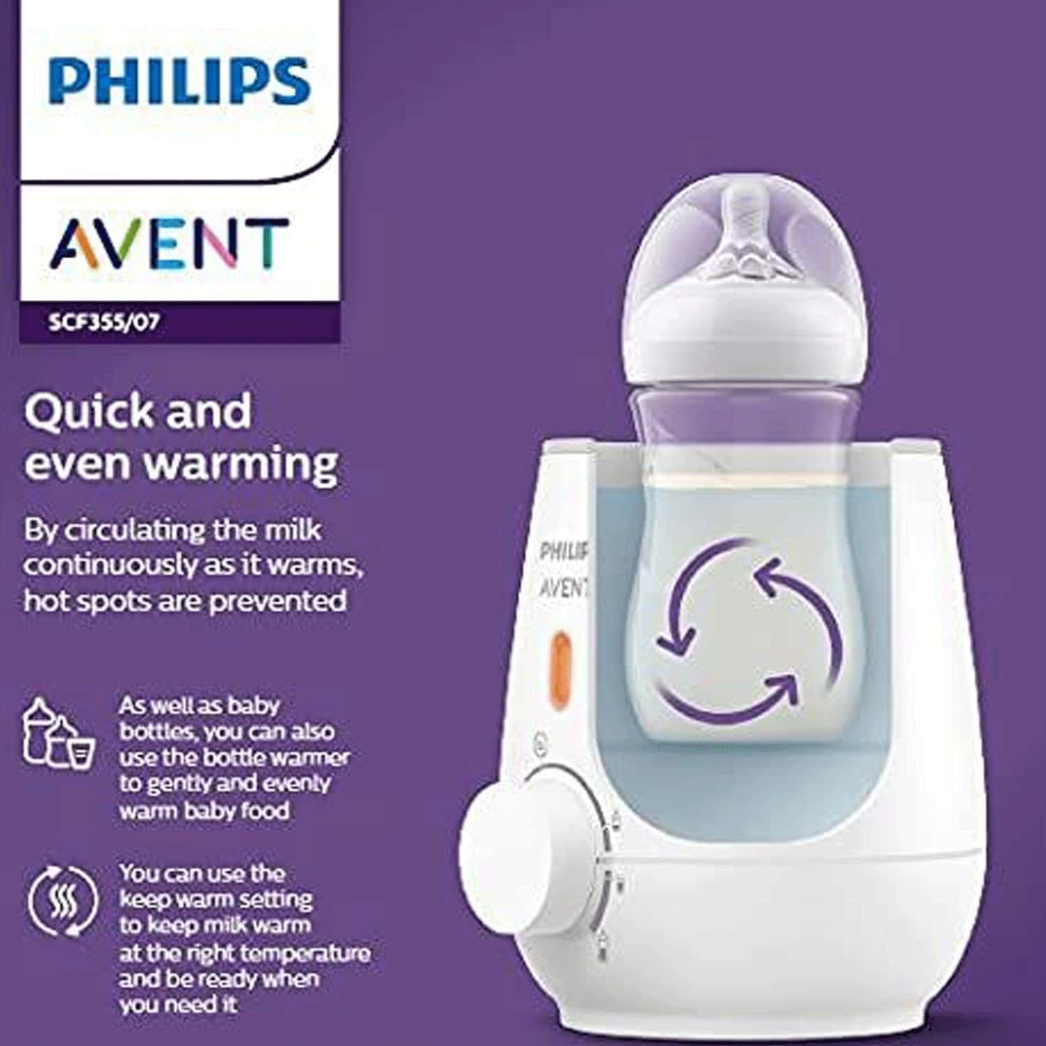 Buy PHILIPS AVENT BOTTLE WARMER SCF355/06 FAST (MULTI COLOR) Online