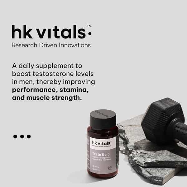 Hk Vitals Testo Bold (60 Tablets) | Testosterone Booster For Men| For Energy