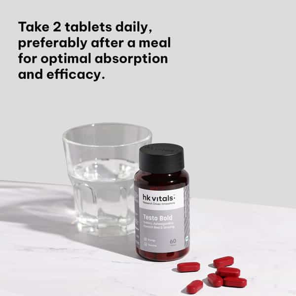 Hk Vitals Testo Bold (60 Tablets) | Testosterone Booster For Men| For Energy