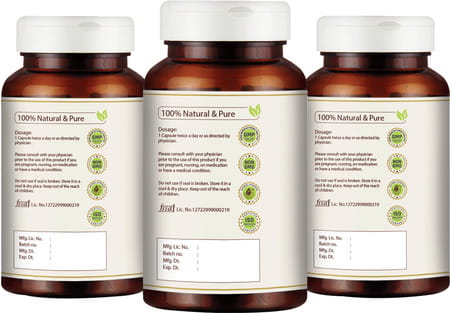 Vedikroots Arjuna 60 Capsules 450 Mg 100% Organic | For Healthy Heart (Pack Of 3)