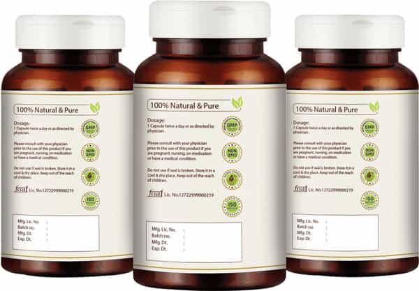 Vedikroots Arjuna 60 Capsules 450 Mg 100% Organic | For Healthy Heart (Pack Of 3)
