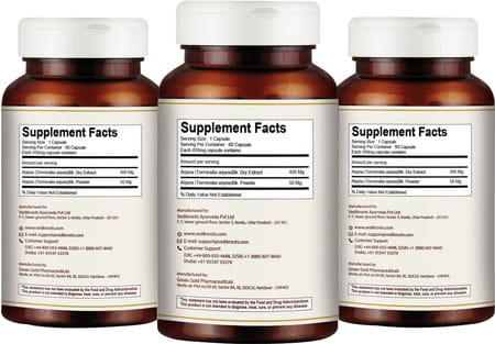 Vedikroots Arjuna 60 Capsules 450 Mg 100% Organic | For Healthy Heart (Pack Of 3)